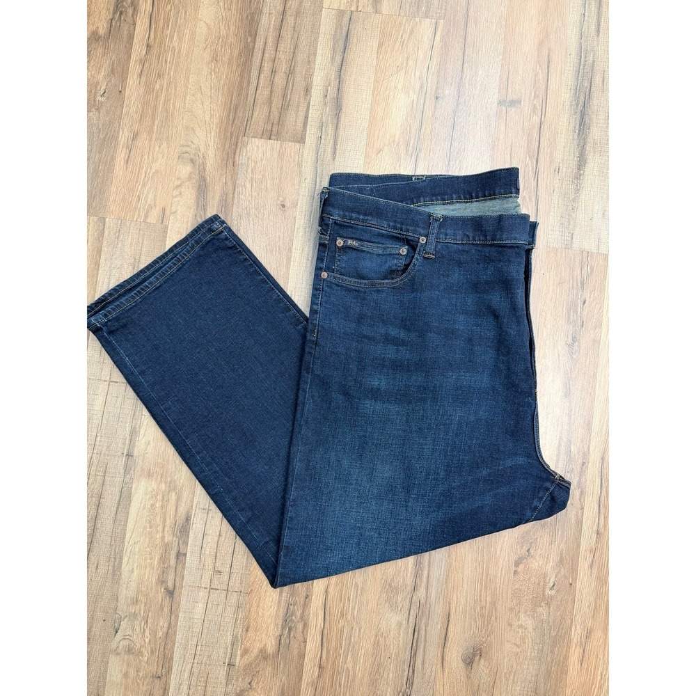 Polo Ralph Lauren Men's Jeans 50B‎ x 30 Relaxed Fit Straight Leg Dark Wash